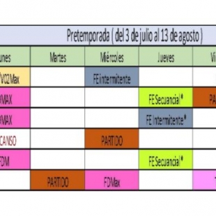 Microciclo semana de competición. 